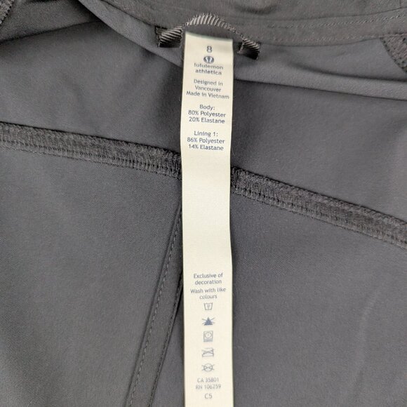 Lululemon Women's Black Hooded Full Zip Jacket Size 8 - Picture 5 of 7